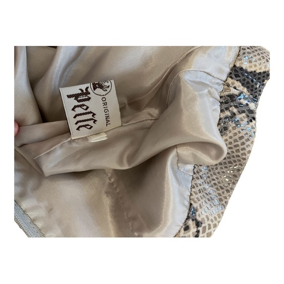 Helen Yarmak genuine vera pelle leather snakeskin print skirt, size 8 - Picture 14 of 14